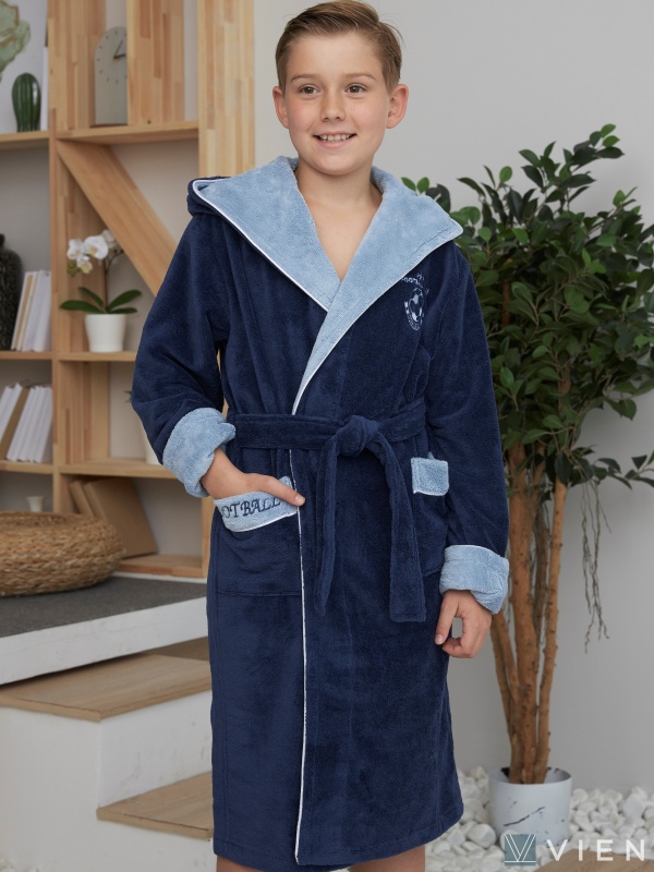 Подростковый бамбуковый халат Ronaldo (Denim)