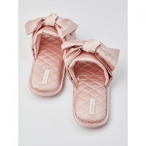 Тапочки Halluci "Атласные бантики" (Розовый)